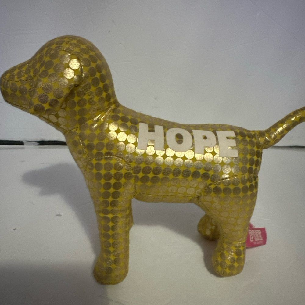 Gold Victoria Secret Decorative‎ Dog Figurine small